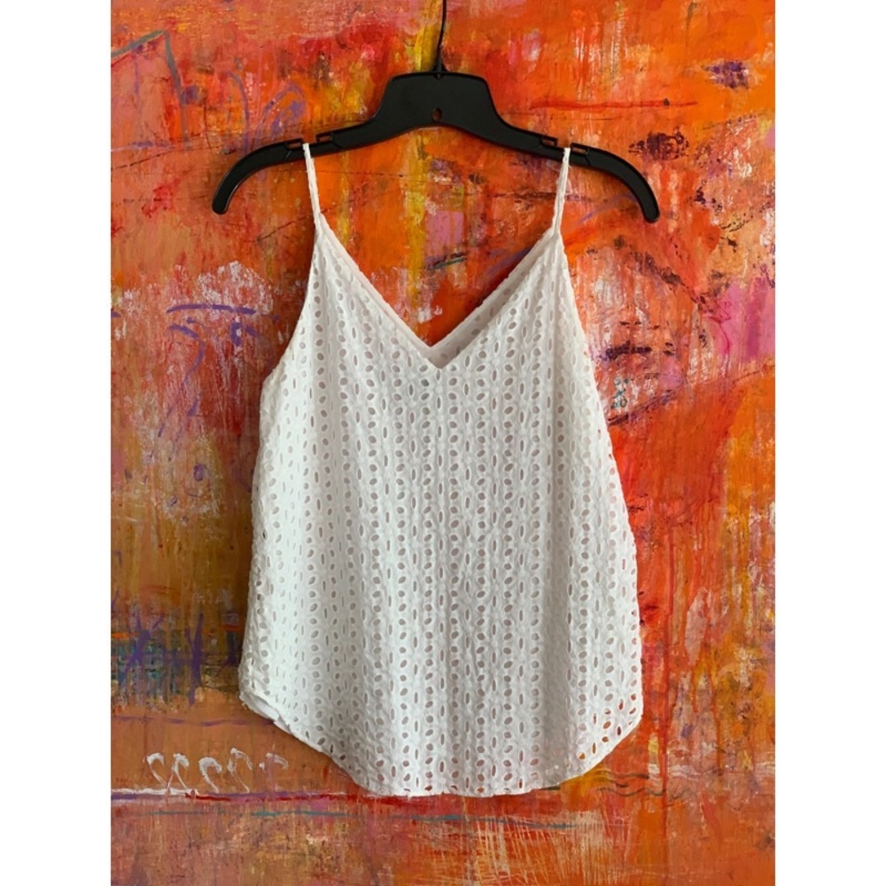 White eyelet cami